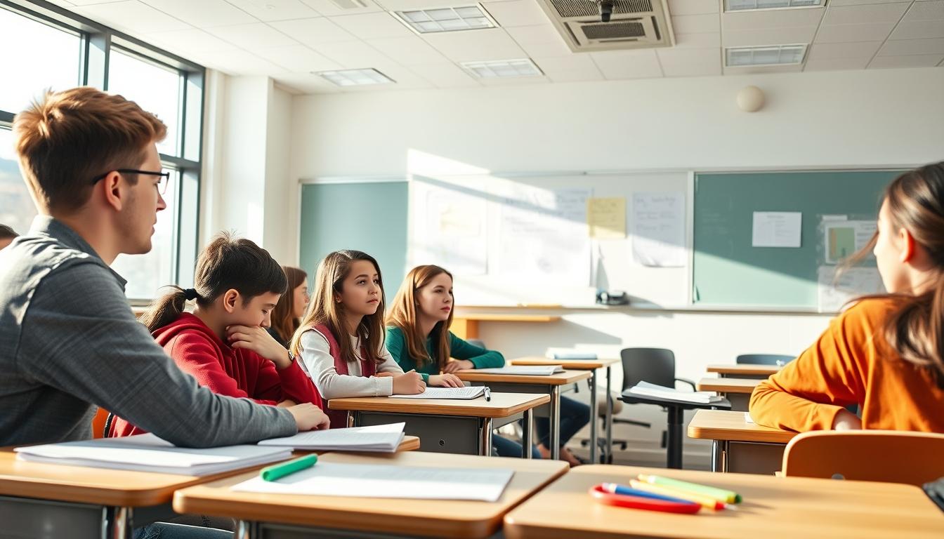 Students working in research laboratory