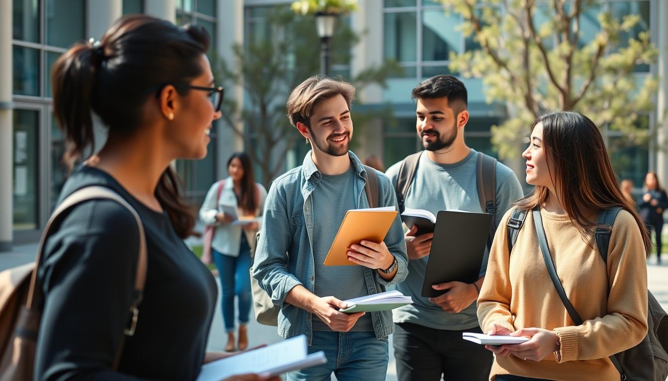 Students collaborating in study space